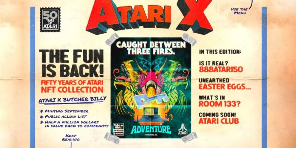 Atari® Unveils "50 Years of Atari" NFT Collaboration with Artist Butcher Billy - Atari® atari-unveils-50-years-of-atari-nft-collaboration-with-artist-butcher-billy