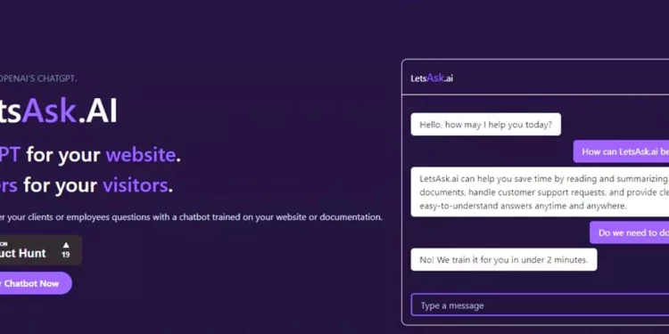 Letsask.AI, to put a ChatGPT on your Website - ai letsask-ai-to-put-a-chatgpt-on-your-website