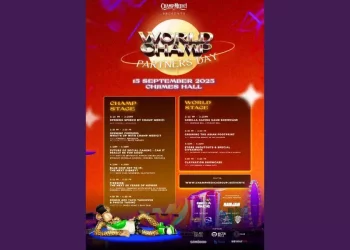 Cordell Broadus and Gushcloud launch the inaugural WORLD CHAMP at F1 Singapore; with a full day activation at Chijmes Hall