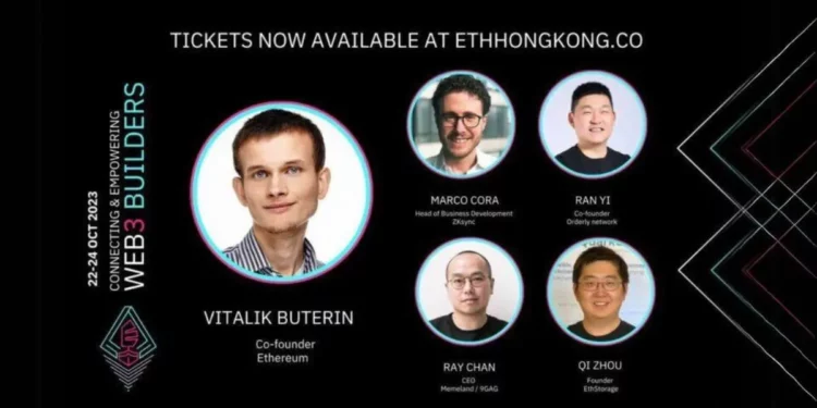 Ethereum Founder Vitalik Buterin To Speak at ETH Hong Kong 2023