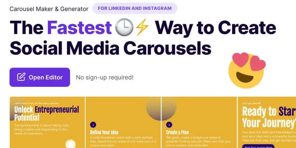 AICarousels, create Carousels with AI for your Social Networks