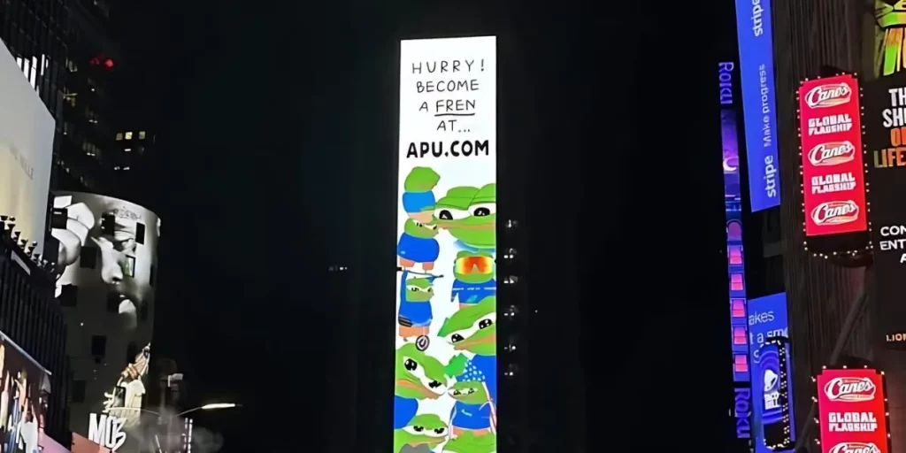 Apu Apustaja Memecoin Takes Over NYC Streets with Eye-Catching Billboards - apu Apu Apustaja Memecoin Takes Over NYC Streets with Eye-Catching Billboards