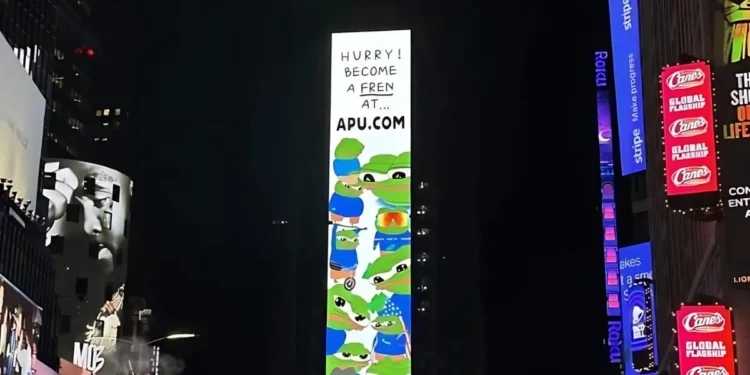 Apu Apustaja Memecoin Takes Over NYC Streets with Eye-Catching Billboards - apu Apu Apustaja Memecoin Takes Over NYC Streets with Eye-Catching Billboards