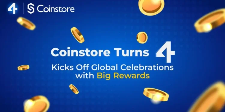 Coinstore celebrates Four Years of growth and innovation in the Crypto Space - coinstore Coinstore Celebrates Four Years of Growth and Innovation in the Crypto Space