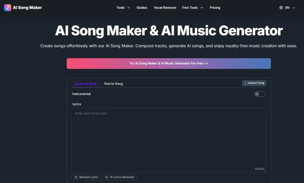 AI Song Maker & AI Music Generator