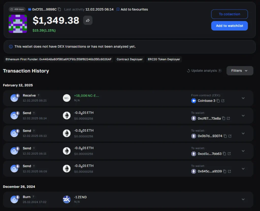 ZkLend: In an attempt to negotiate with the hacker, the user left a wallet address where the funds should be returned. However, no funds were received from the attacker: 